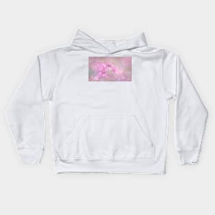 Pink soft flowers Kids Hoodie